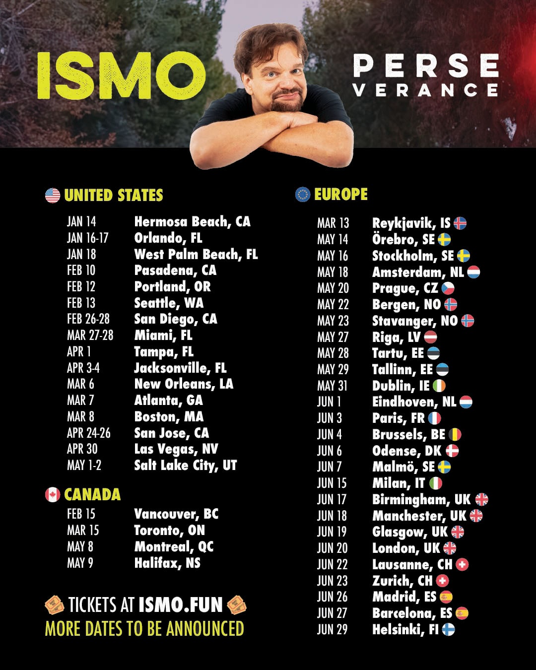 Ismo Leikola ISMO: Perseverance Tour Poster 2026